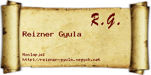 Reizner Gyula névjegykártya